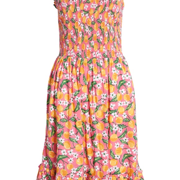 Draper James Dresses & Skirts - Draper James Orange Blossom Smocked Dress with Pockets Size Medium